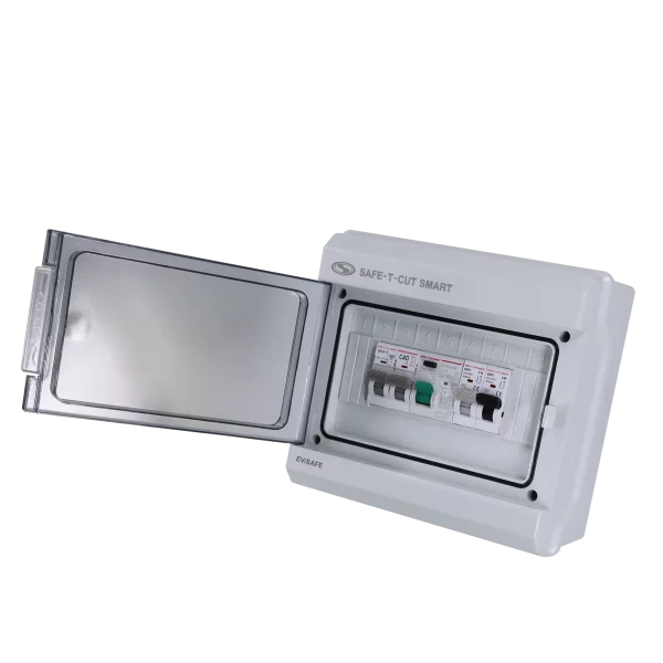 EV/SAFE : กล่องกันน้ำกันฝุ่น +RCCB Type B (2P/40A) +MCB (2P/40A) +เบรกเกอร์ย่อย1P รุ่น WR-7-01 - Image 4